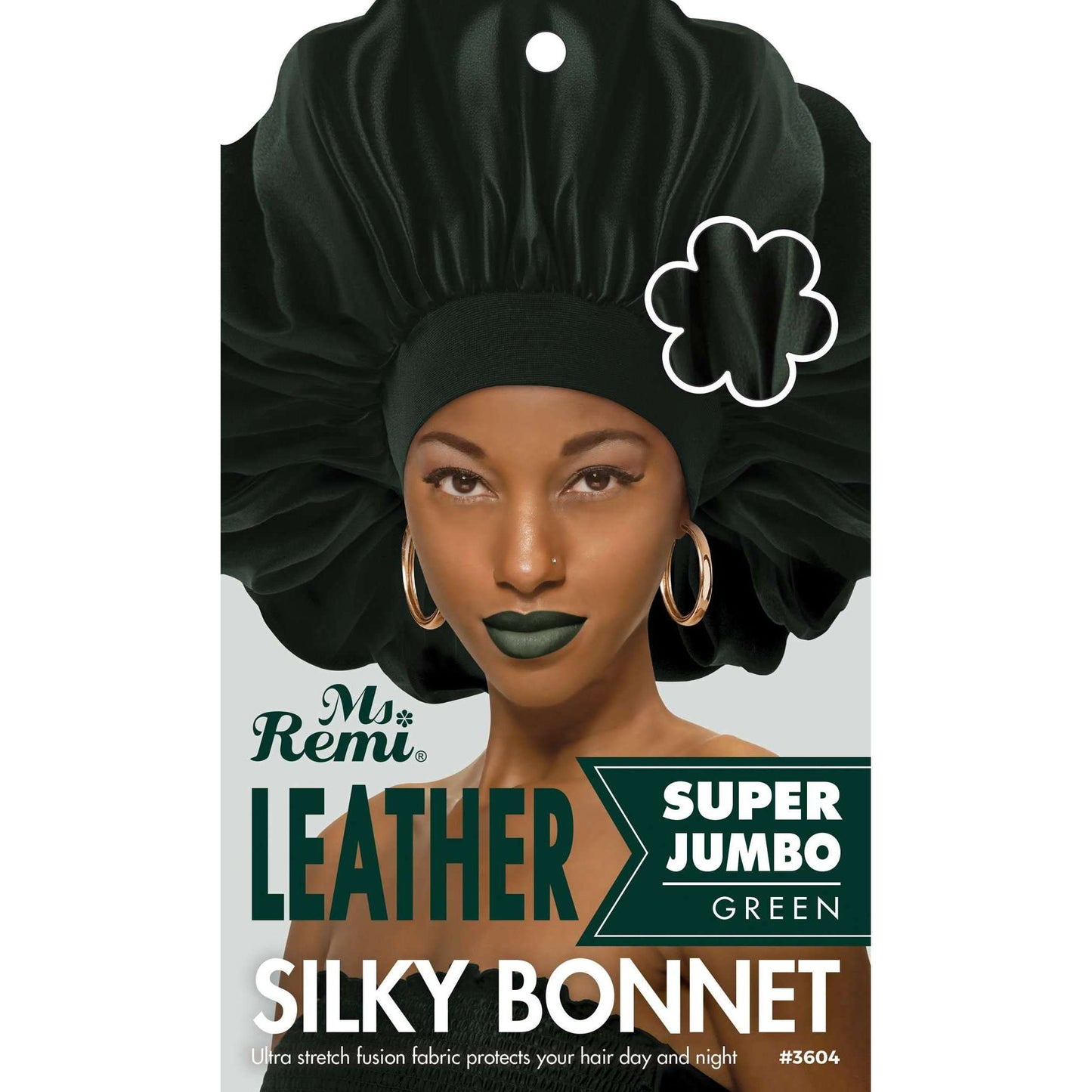 Ms. Remi Leather Silky Bonnet, X-Jumbo, Asst Color Hair Care Wraps Ms. Remi Green