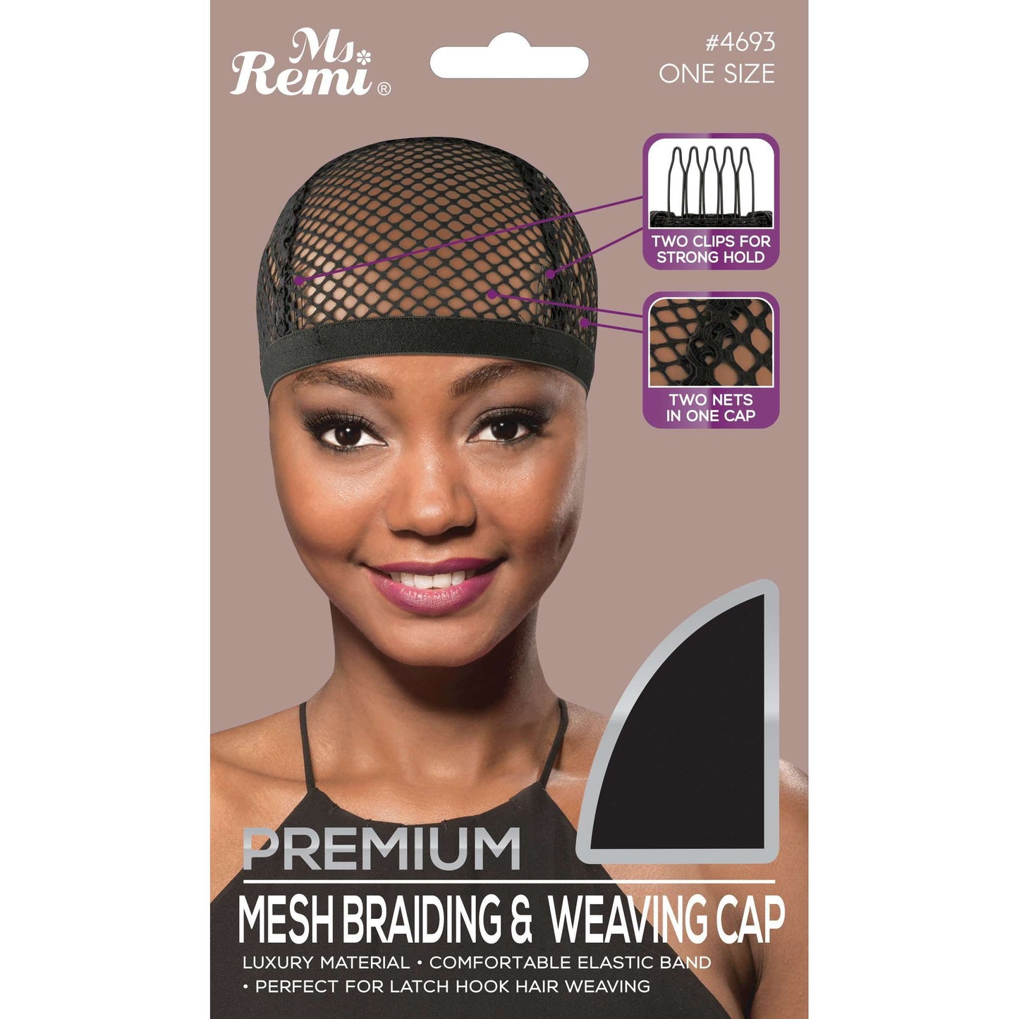 Annie International:Ms. Remi Mesh Braiding & Weaving Cap, Black