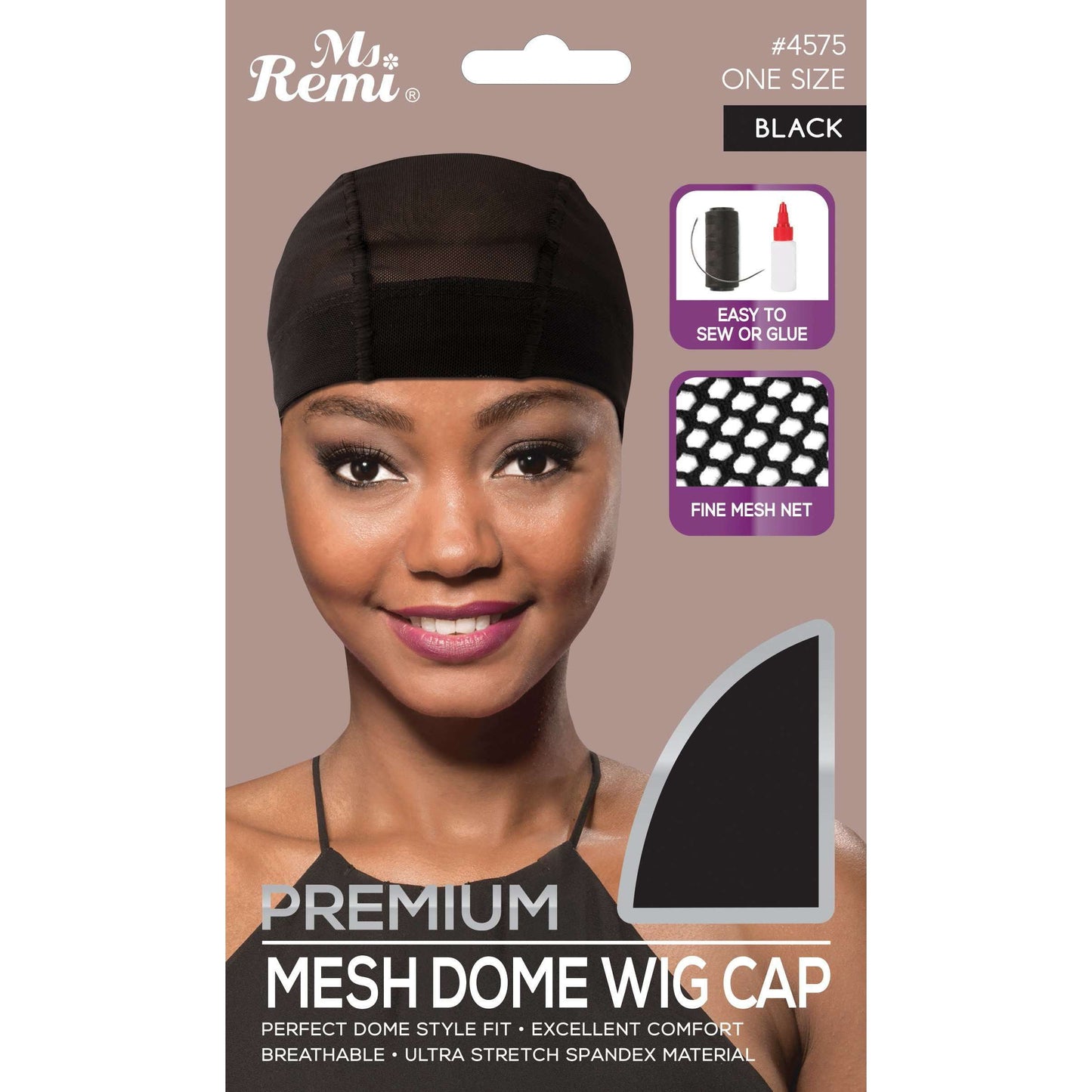 Annie International:Ms. Remi Mesh Dome Wig Cap Black