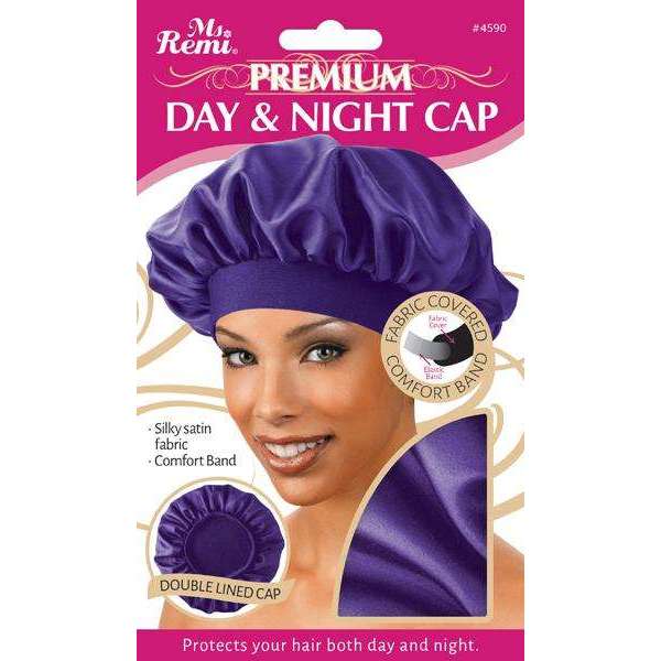 Ms. Remi Premium Day And Night Cap Asst Color Bonnets Ms. Remi Purple  