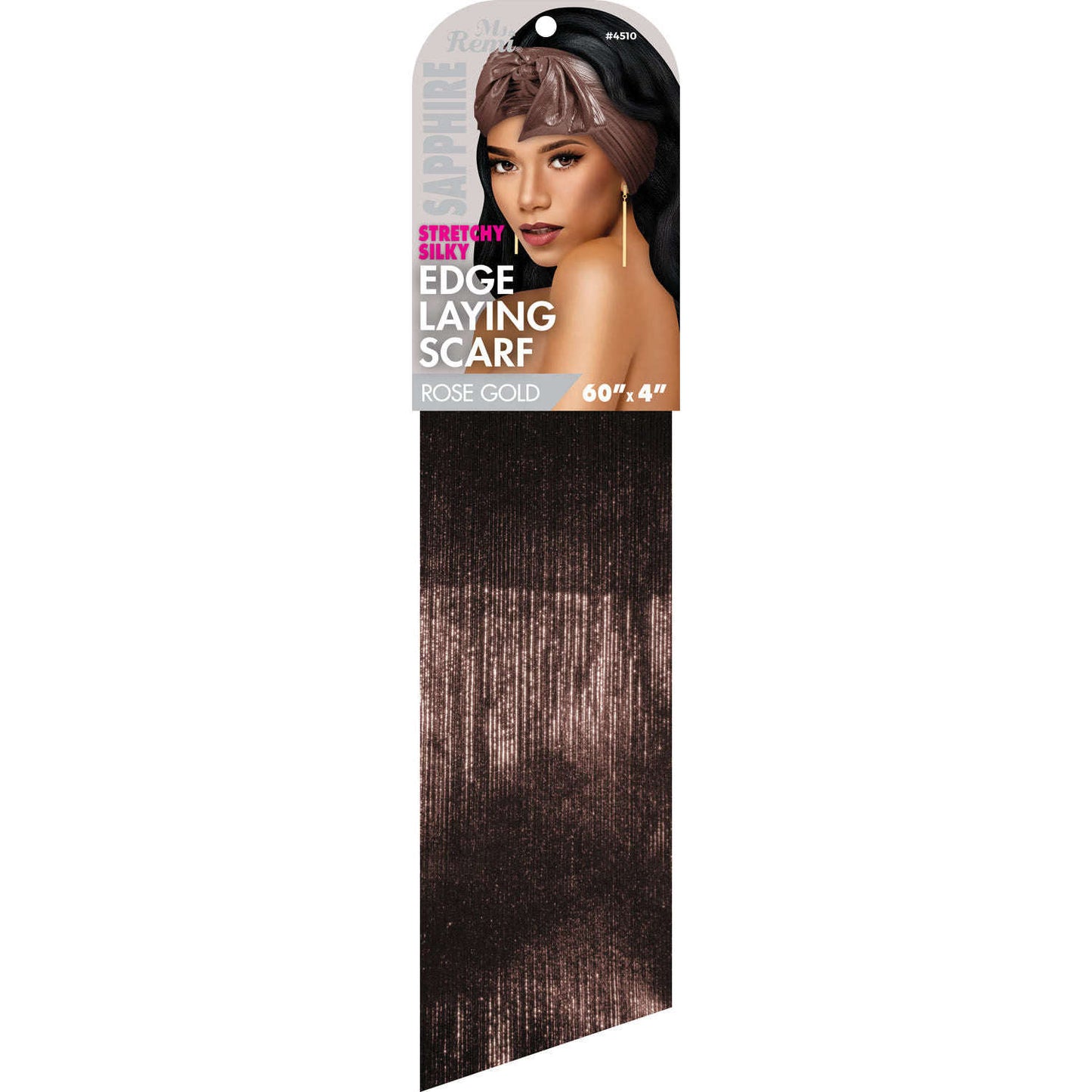 Ms. Remi Sapphire Stretchy Edge Laying Scarf 60" Long Scarves Ms. Remi Rose