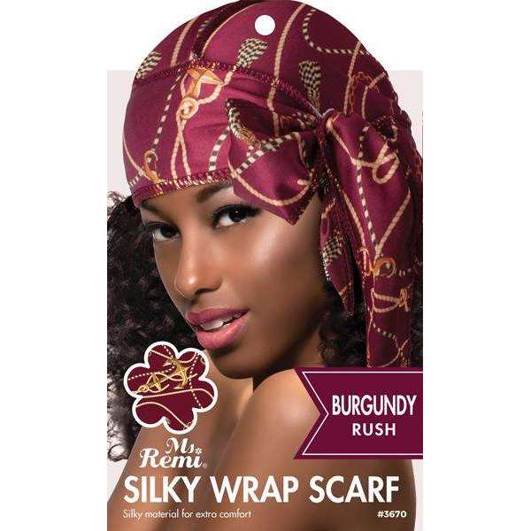 Annie International:Ms. Remi Silky Wrap Fashion Scarf:Burgundy Rush