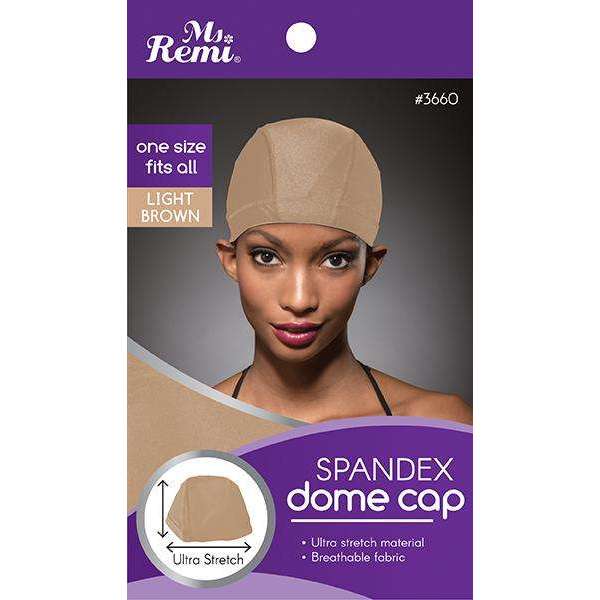 Annie International:Ms. Remi Spandex Dome Cap Light Brown