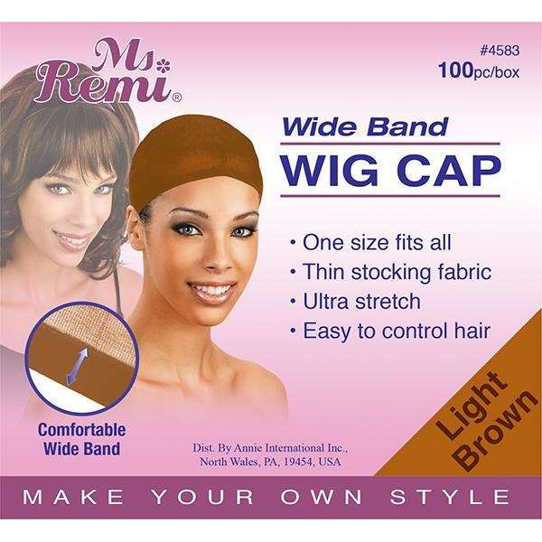 Annie International:Ms. Remi Wide Band Wig Caps Value Pack (100pc) Light Brown