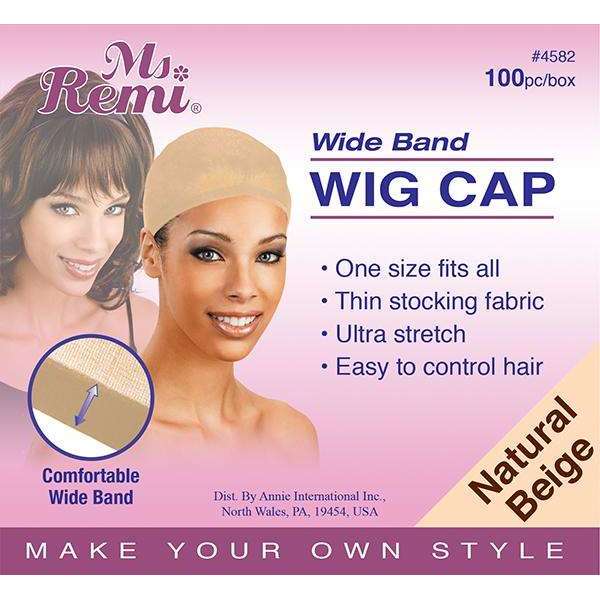 Annie International:Ms. Remi Wide Band Wig Caps Value Pack (100pc) Natural Beige
