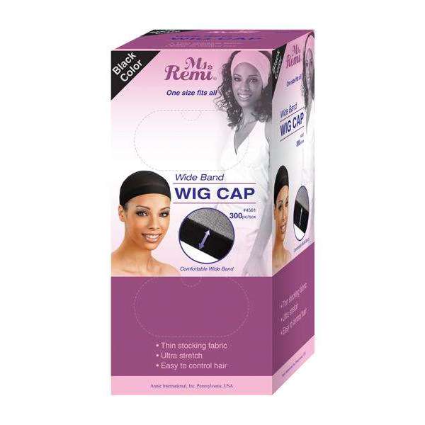 Annie International:Ms. Remi Wide Band Wig Caps Bulk (300Pc) Black