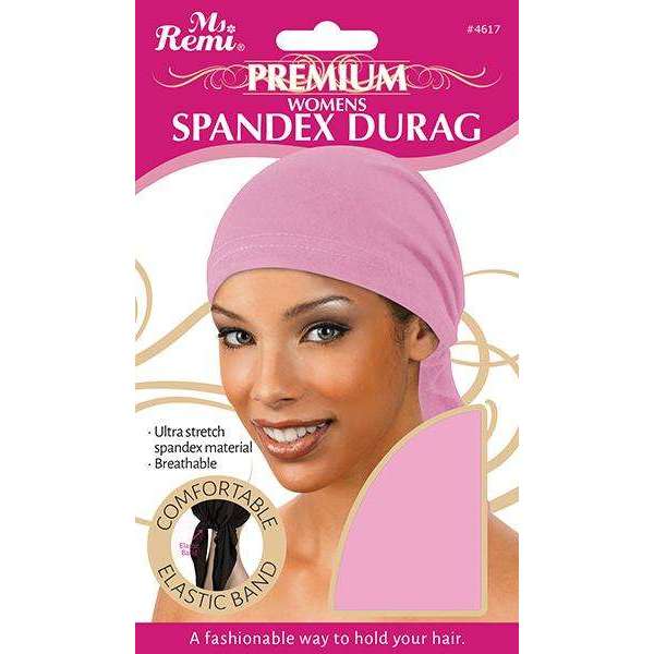 Ms. Remi Women Spandex Durag Asst Color Scarves Ms. Remi Pink  