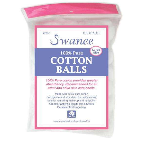 Swanee Cotton Ball L 100Ct White 100% Pure Cotton Swanee