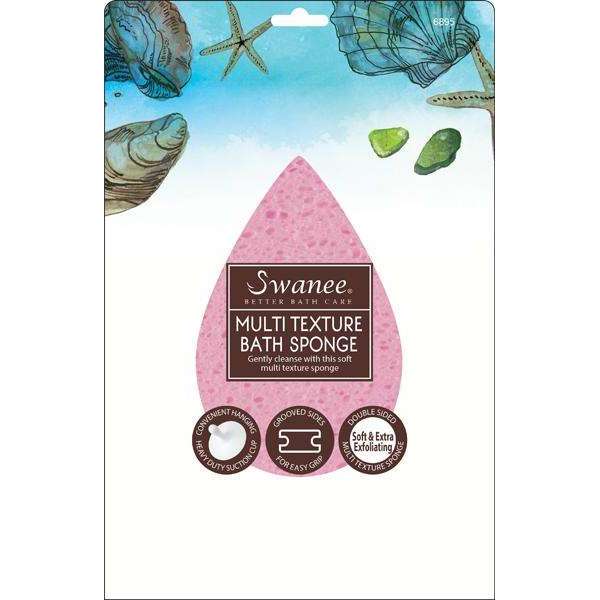 Swanee Tear Drop Multi Texture Bath Sponge with Suction Cup Swanee