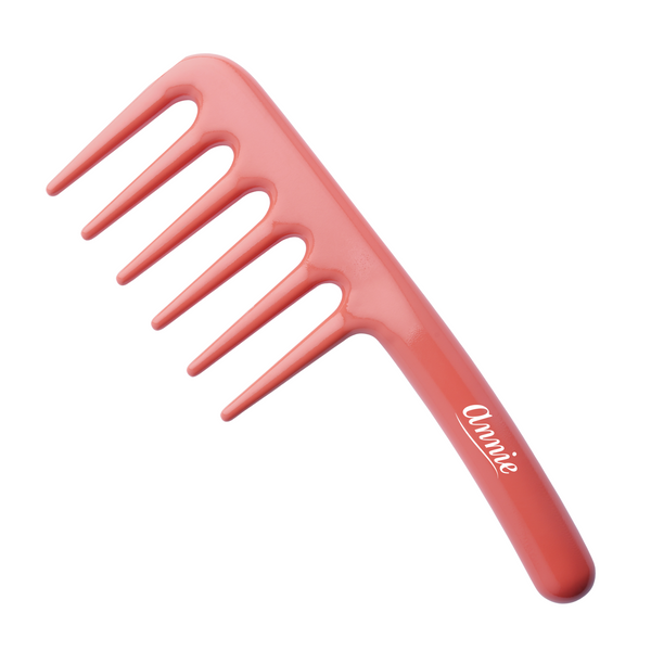 Orange Annie wide-tooth detangler comb with long, flexible teeth for gentle, easy detangling of thick and curly hair.