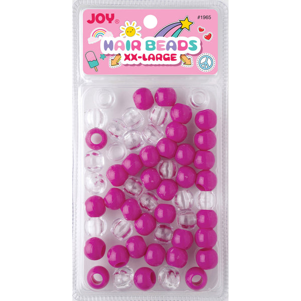 Joy Round Hair Beads XX-Large, 60 Count, Orchid – Annie