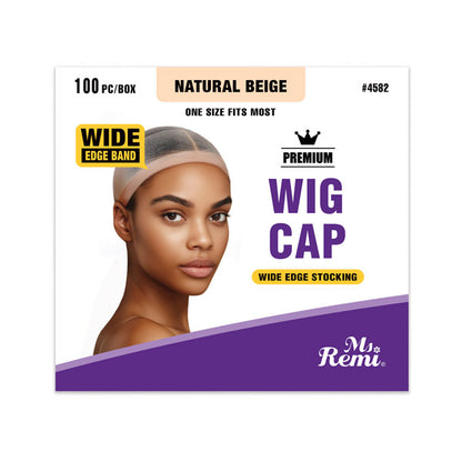 Paquete económico de gorros para peluca de banda ancha Ms. Remi (100 piezas) Beige natural
