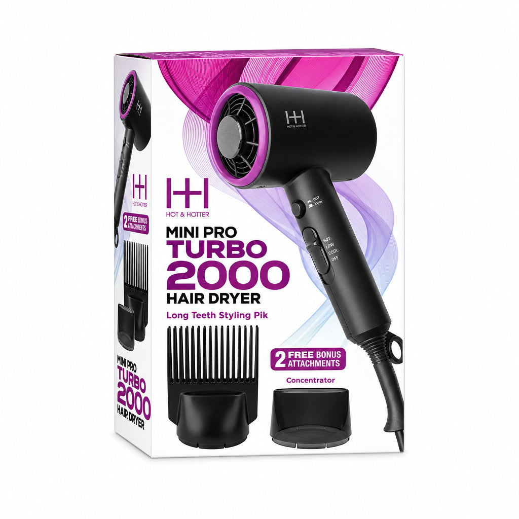 Hot & Hotter MiniPro Turbo 2000 Hair Dryer