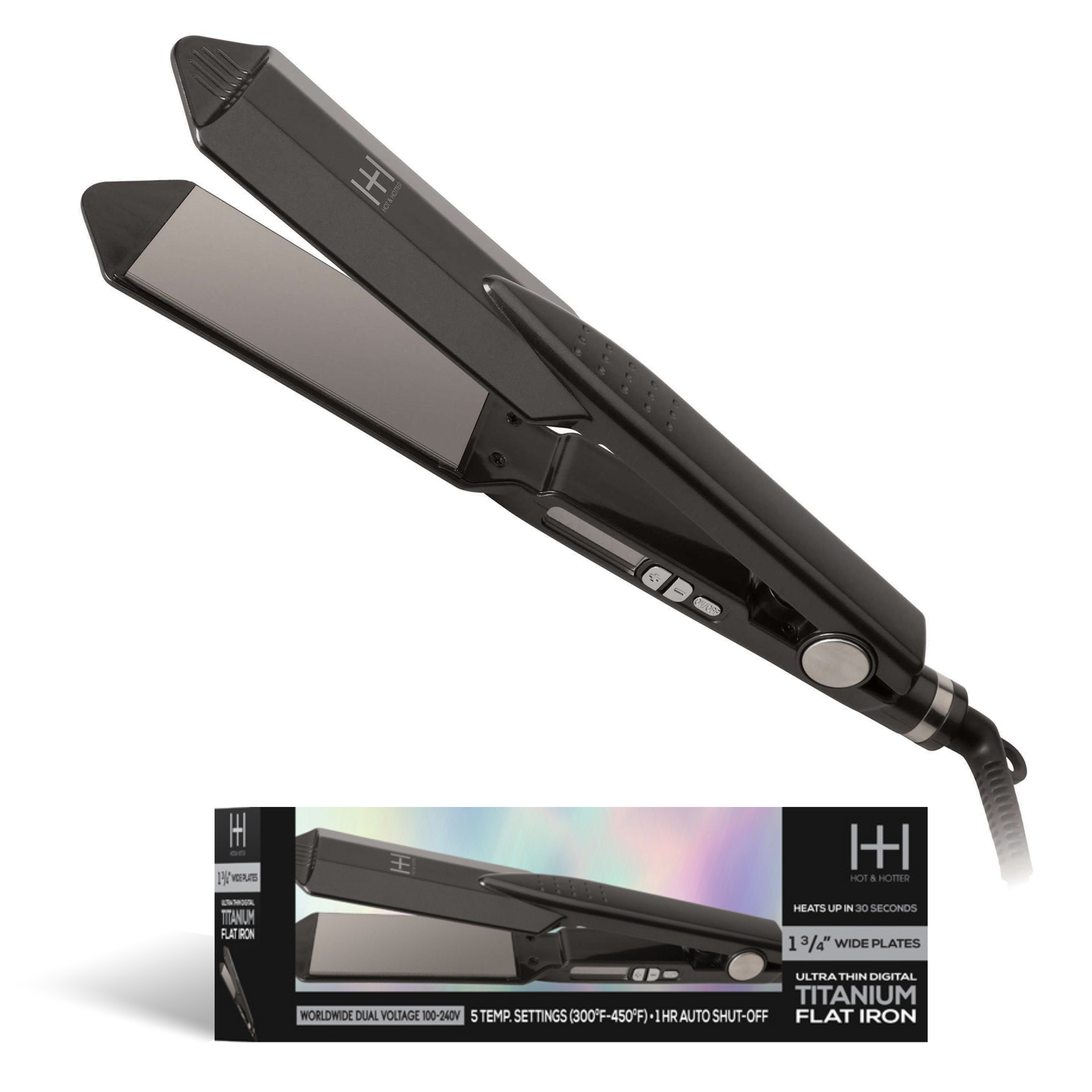 Ultra Thin Thin Flat Irons Babyliss PRO Nano Titanium Black Blue