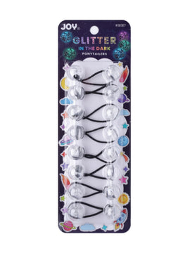 Joy Twin Beads Ponytailer 20mm 8ct Glitter Glow