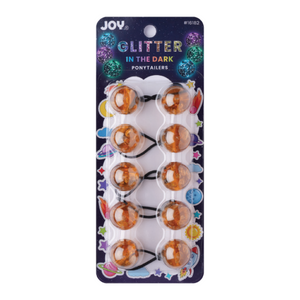 
                  
                    Load image into Gallery viewer, Joy Twin Beads Ponytailer 25mm 5ct Glitter Glow Beads Joy Brown  
                  
                