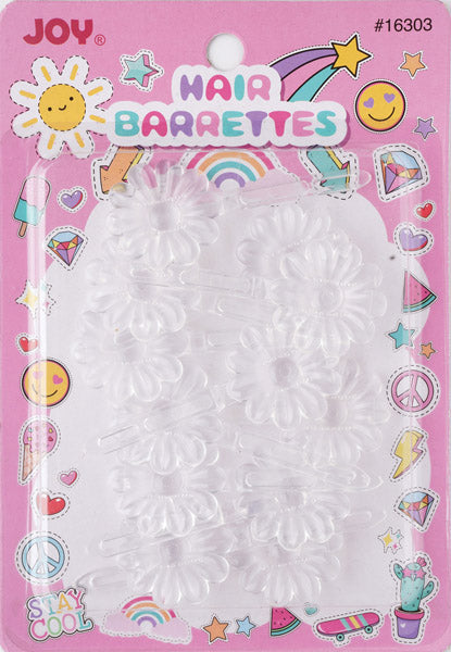 Pasadores para el cabello Joy, 10 quilates, transparente esmerilado