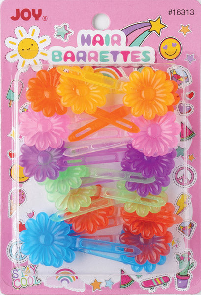Joy Hair Barrettes 10Ct Colores claros del arcoíris