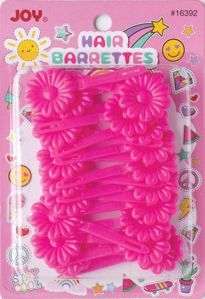Pasadores para el cabello Joy, margarita rosa intenso, 24 unidades