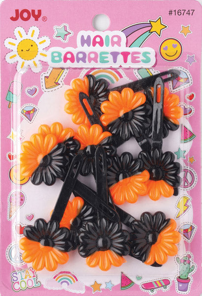 Pasadores Joy Daisy 12 ct negro y naranja