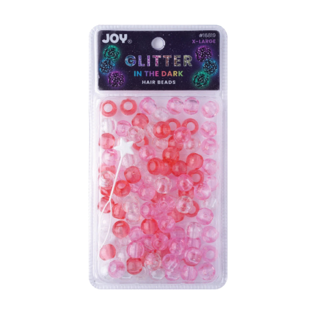 
                  
                    Load image into Gallery viewer, Joy Round Beads XL Glitter Glow Beads Joy Red &amp;amp; Pink  
                  
                