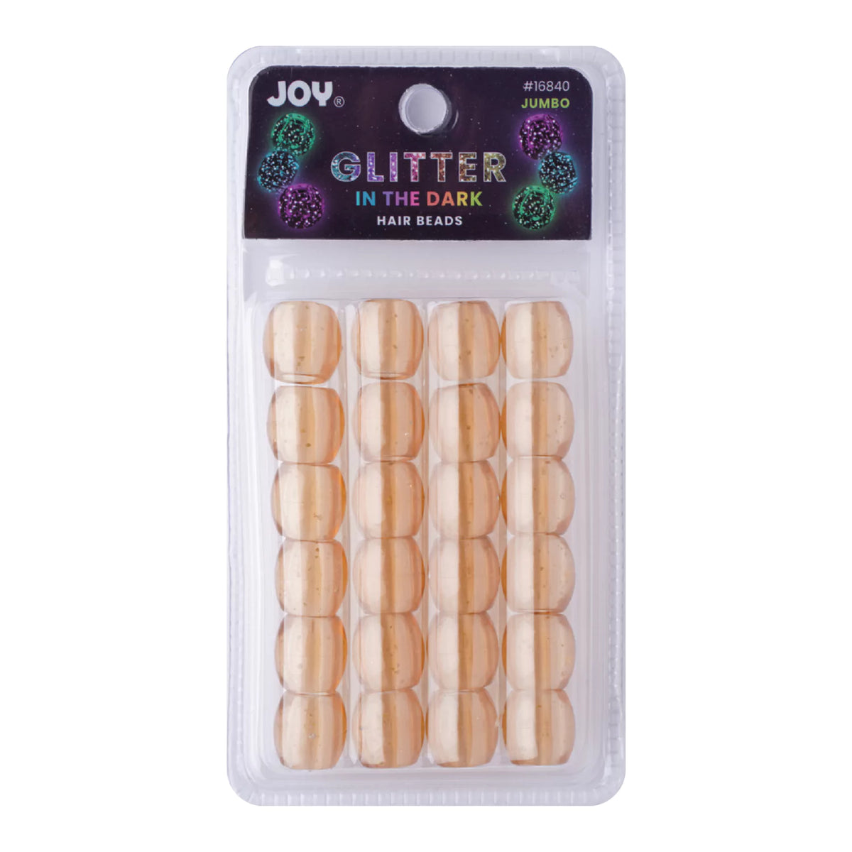 Joy Oval Beads Jumbo Glitter Glow Beads Joy Brown  