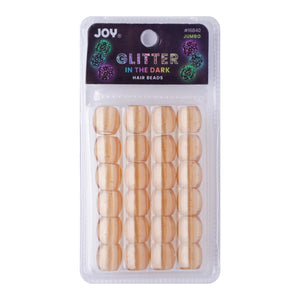 
                  
                    Load image into Gallery viewer, Joy Oval Beads Jumbo Glitter Glow Beads Joy Brown  
                  
                
