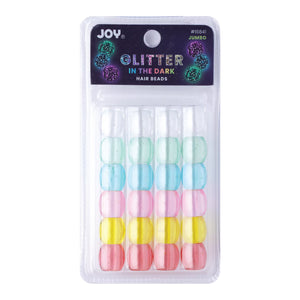 
                  
                    Load image into Gallery viewer, Joy Oval Beads Jumbo Glitter Glow Beads Joy Multicolor  
                  
                