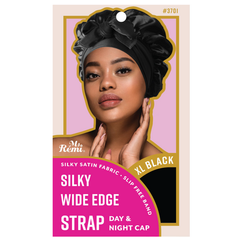 Ms. Remi Silky Wide Edge Strap Day & Night Cap, XL Black – Annie