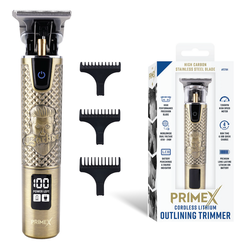 PrimeX Cordless Lithium Outlining Barber Trimmer