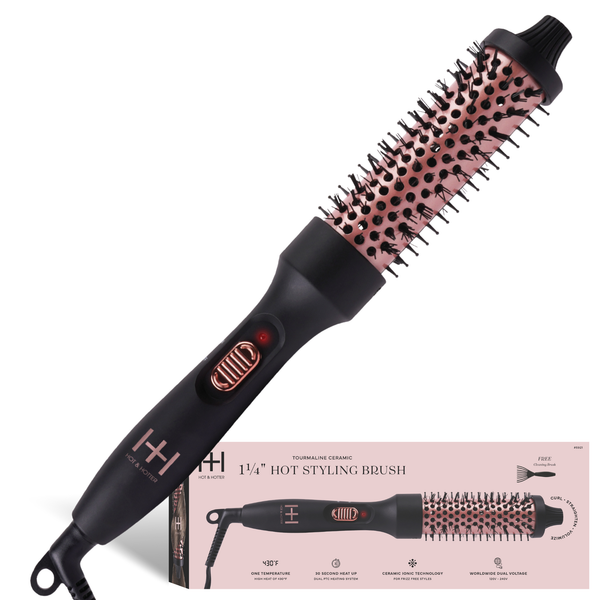 Hot & Hotter Tourmaline Ceramic Hot Styling Brush 1 1/4in, 1 Count