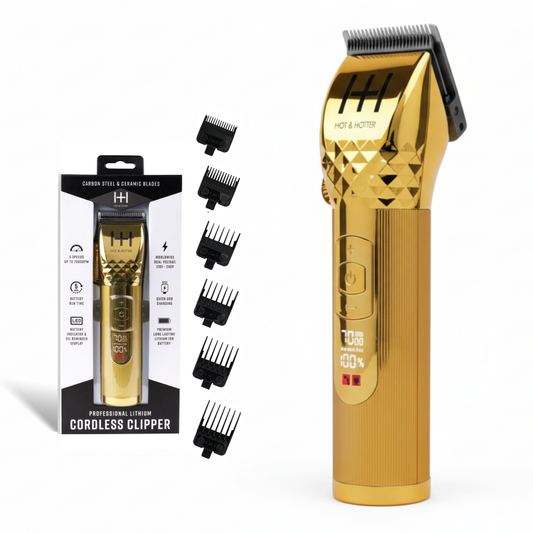 Hot & Hotter Professional Lithium Cordless Clipper, Gold