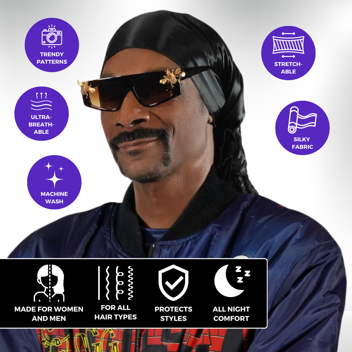 Broadus Collection Scarf by Shante & Snoop Dogg, Black – Annie ...