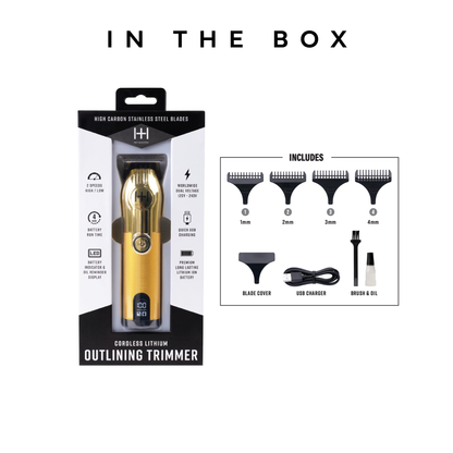 Hot &amp; Hotter Recortadora Delineadora Inalámbrica De Litio Dorada