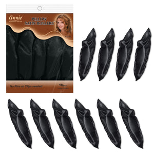 Annie International:Annie Pillow Satin Rollers 10Ct Black
