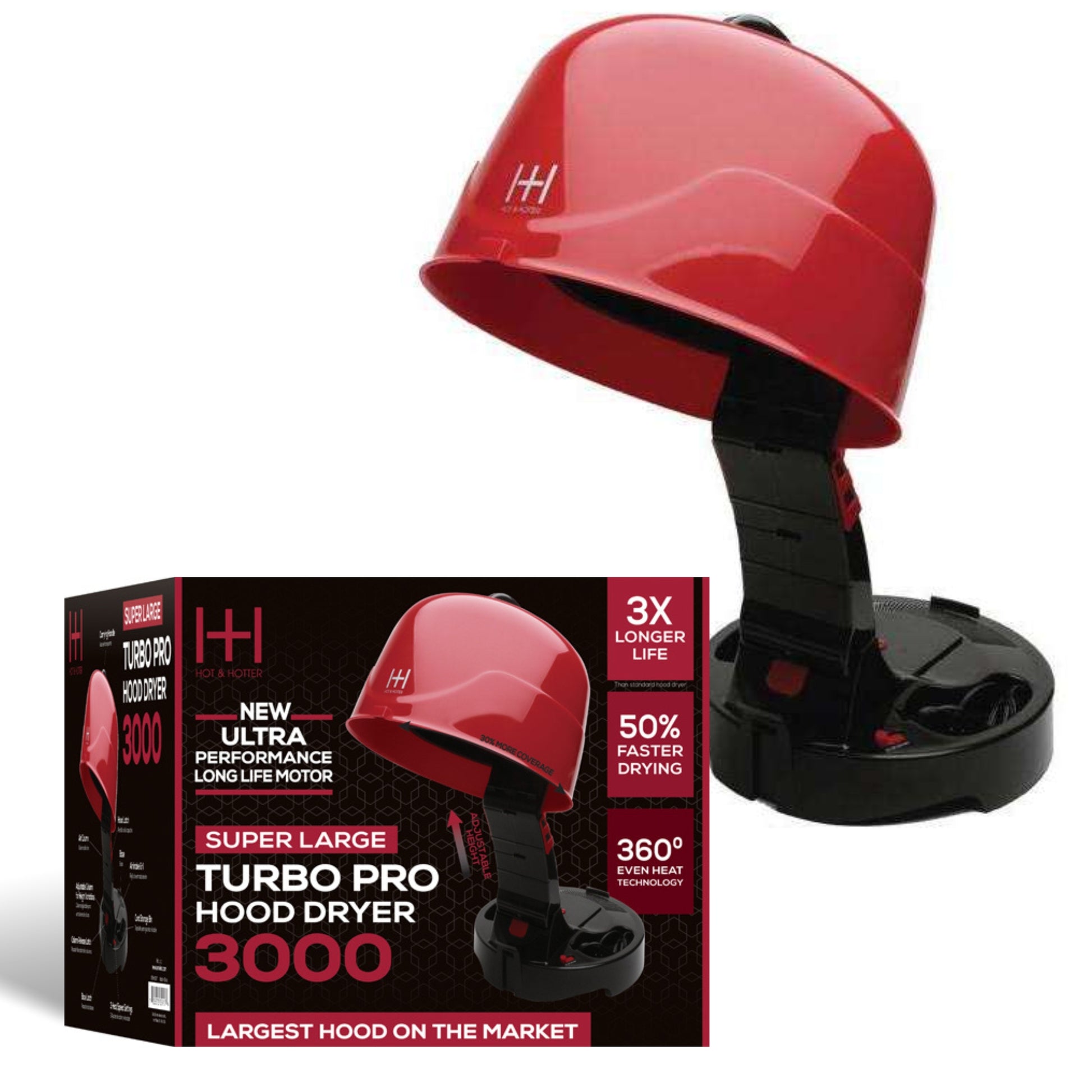 Super Large Turbo Pro Hood Dryer 3000 Hot Hotter – Annie