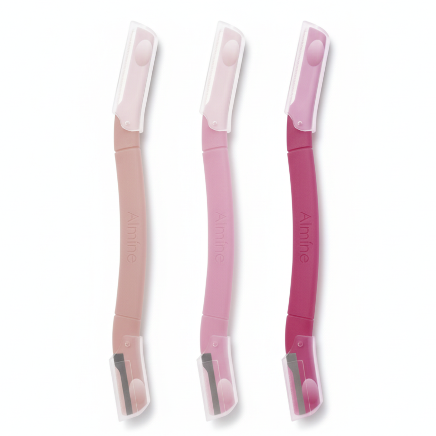 Almine Dual Ended Multi-Purpose Dermaplane Razor Set, 3 Count, Assorted Color