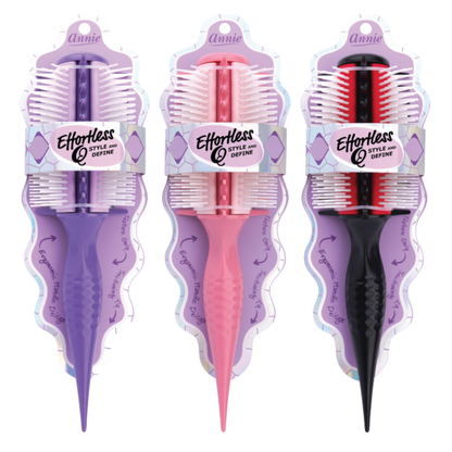 Annie Effortless Q Style & Define Brush Nylon Bristles, 1 Count, Assorted Colors
