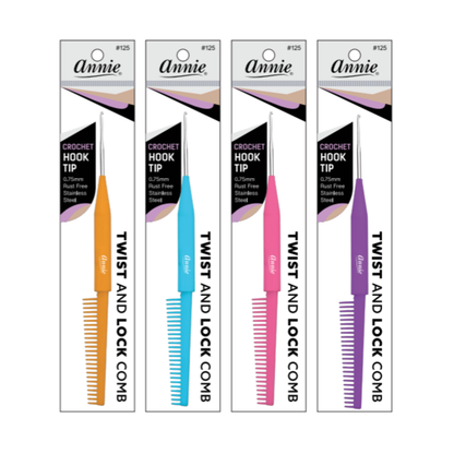 Annie Twist & Lock Comb with Crochet Hook, 1 Count, Assorted