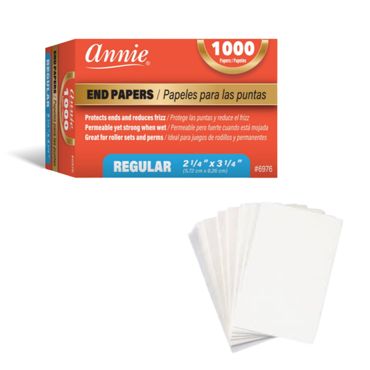 Annie Salon End Papers Regular, 1,000 Count, White