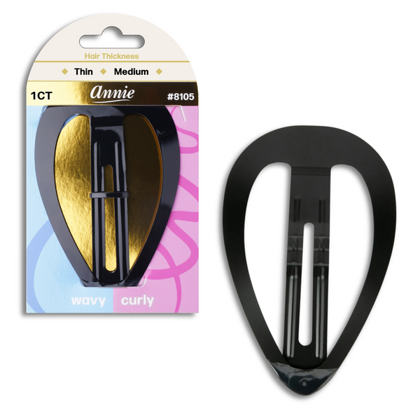 Annie Jumbo Snap Clip 10.5cm black fashion hair clip for styling and controlling thin to medium wavy, curly hair.