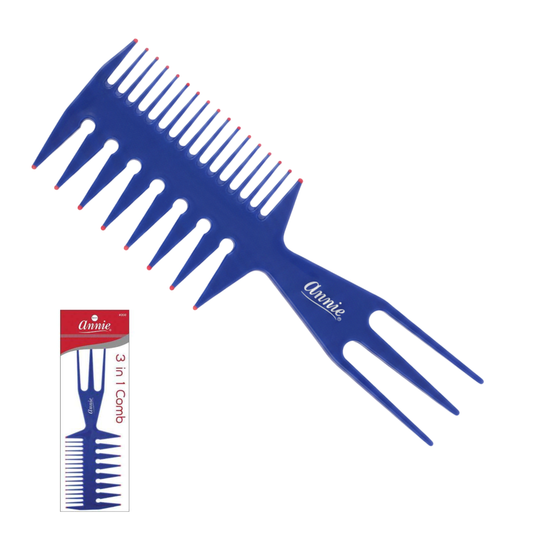 Annie 3-In-1 Comb Large, 1 Count, Assorted Color