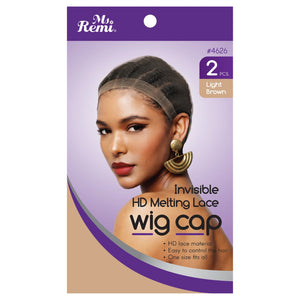 Ms. Remi HD Invisible Melting Wig Cap 2pc, Light Brown Wig Caps Ms. Remi   