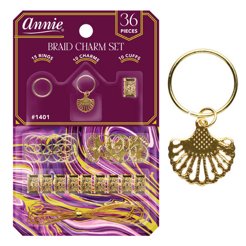 Annie Braid Charm Set with Fan Charms