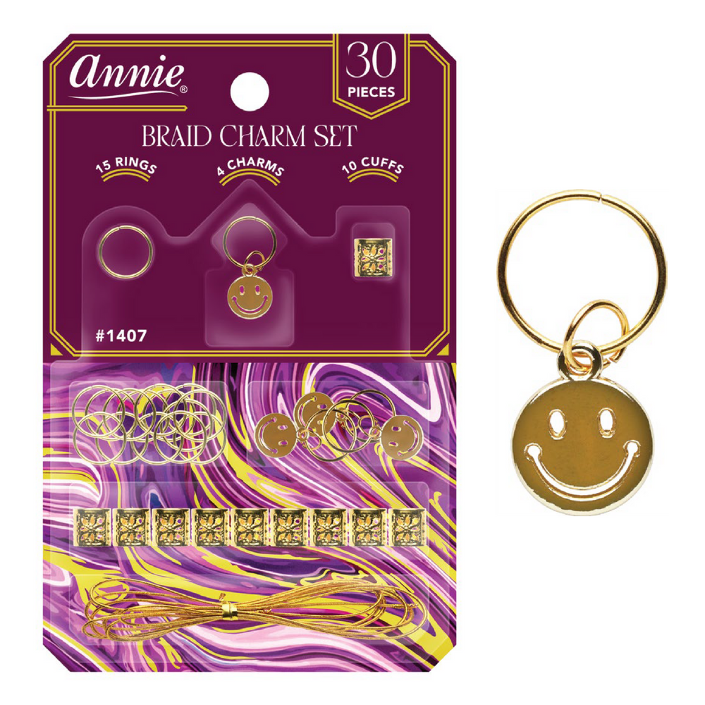 Annie Braid Charm Set, Smiley Face Annie International