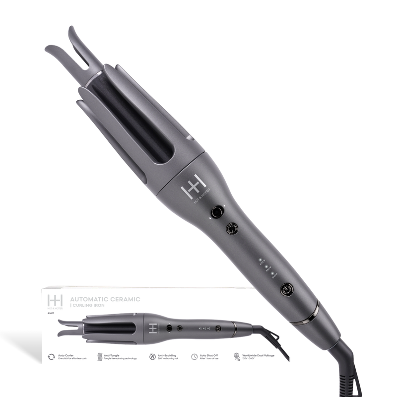 Hot & Hotter Ceramic Auto Curler 1 Inch, 1 Count, Grey