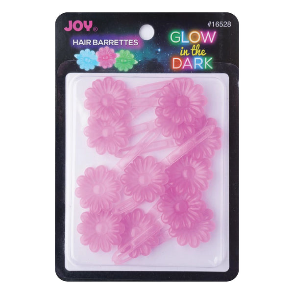 Joy Barrettes Glow-in-the-Dark Pink Daisy