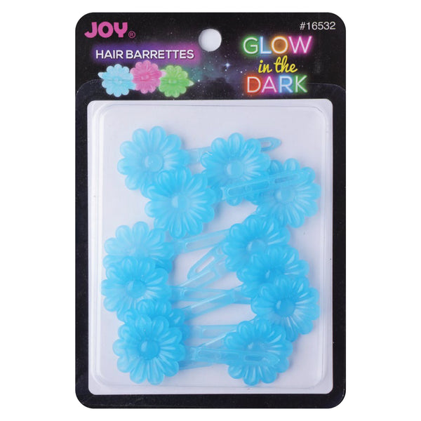 Joy Barrettes Glow-in-the-Dark Blue Daisy