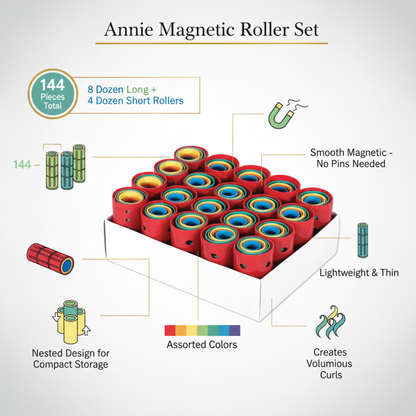 Annie 마그네틱 롤러 세트 144Ct