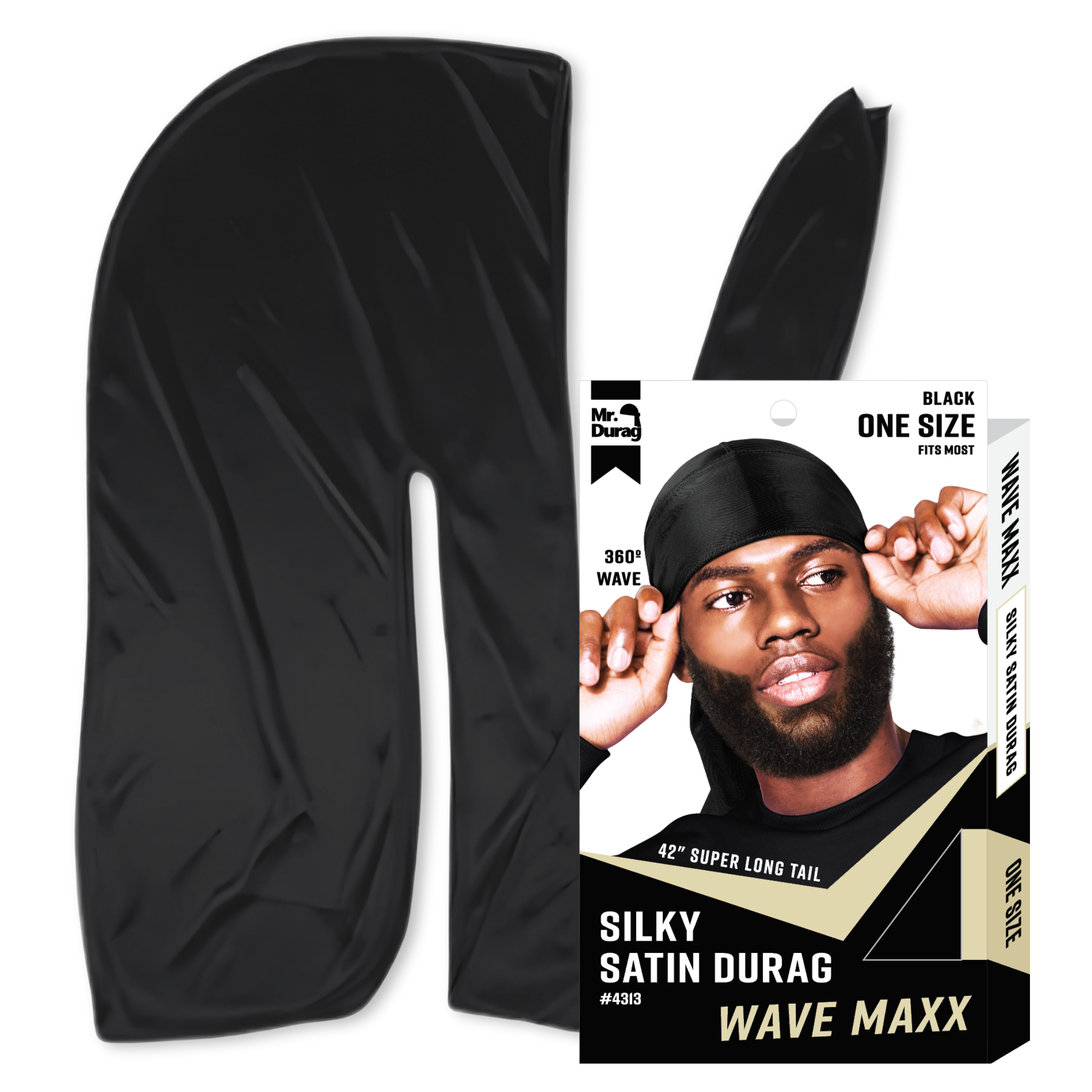 Mr. Durag Wave Maxx Silky Satin Durag, 1 Count, Black – Annie ...